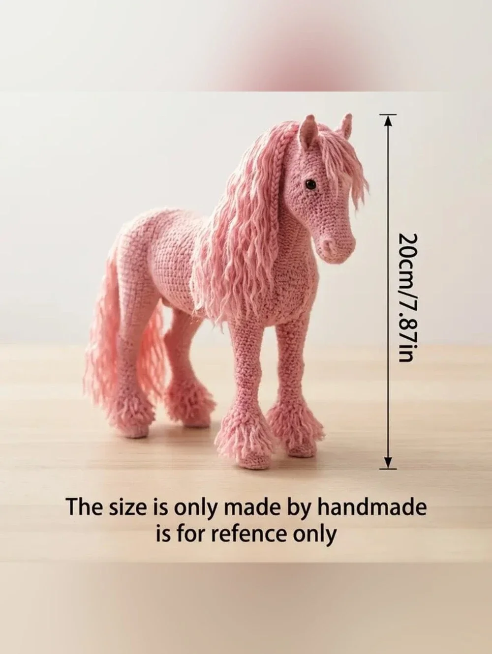 DIY Handicrafts Pink Crochet Horse Plush Kit